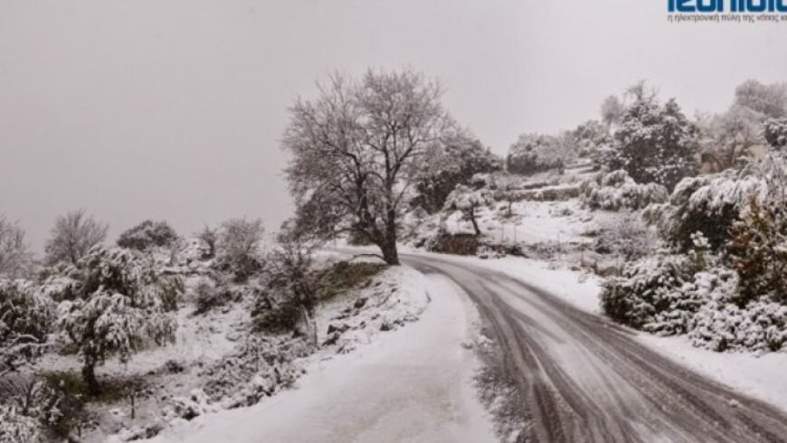 Έντονη χιονόπτωση στα ορεινά του Δήμου Βόρειας Κυνουρίας