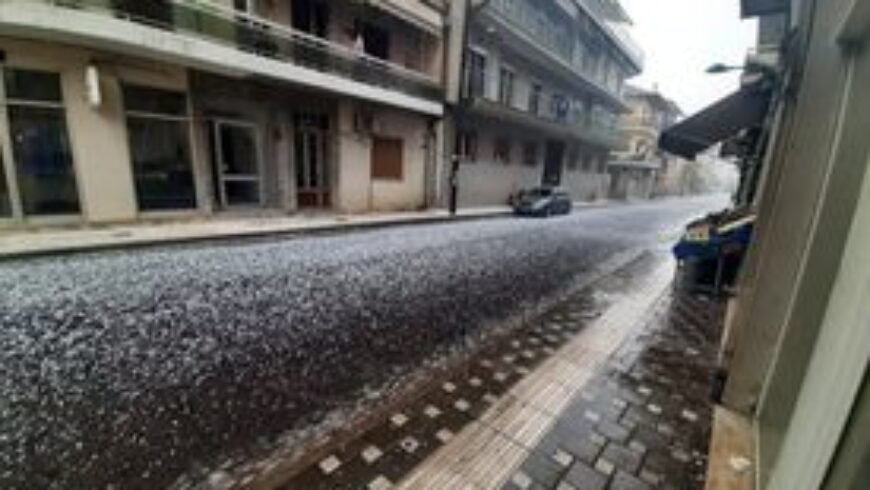 Δυνατή χαλαζόπτωση στην Τρίπολη !!!