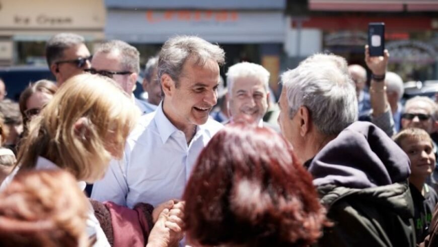 Ο Κυριάκος Μητσοτάκης στη Μεγαλόπολη