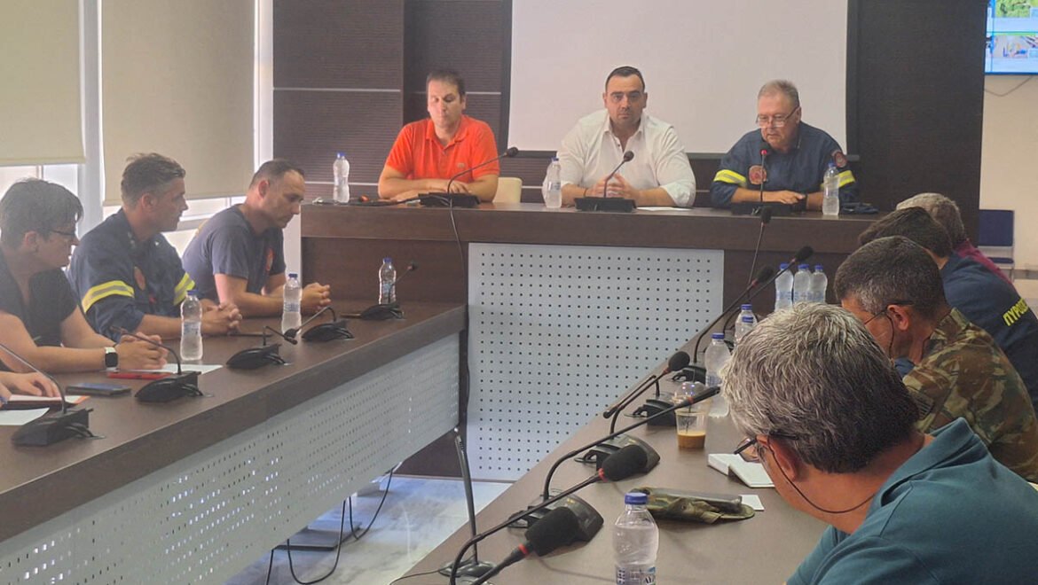 Έκτακτη σύσκεψη του Περιφερειακού Επιχειρησιακού Συντονιστικού Οργάνου Πολιτικής Προστασίας (Π.Ε.Σ.Ο.Π.Π.) της Π.Ε. Λακωνίας