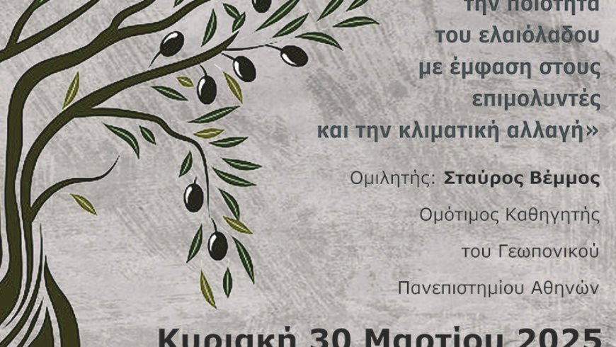 Ενημερωτική ομιλία για το ελαιόλαδο