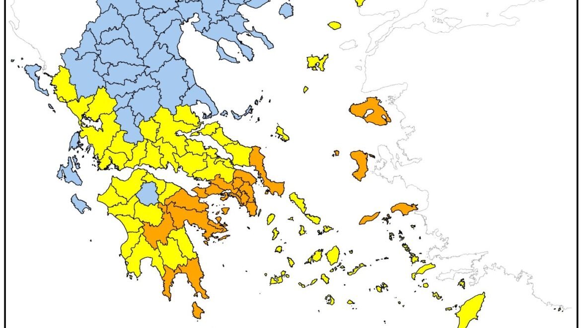 Πολύ υψηλός κίνδυνος πυρκαγιάς (κατηγορία 4)για αύριο Πέμπτη 3 Ιουλίου στη Γορτυνία