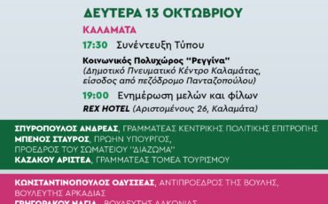 Ανοιχτή πρόσκληση σε όλα τα μέλη, τους φίλους και τους δημοκρατικούς πολίτες της Πελοποννήσου από τοΠΑΣΟΚ – Κίνημα Αλλαγής.