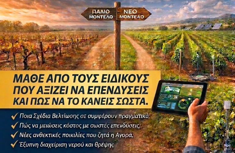 Το νέο τοπίο της γεωργίας αναλύεται στην εσπερίδα «Κορινθιακή Γη 2.0»