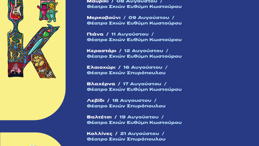 Πρόγραμμα παιδικών παραστάσεων στα χωριά του Δήμου Τρίπολης