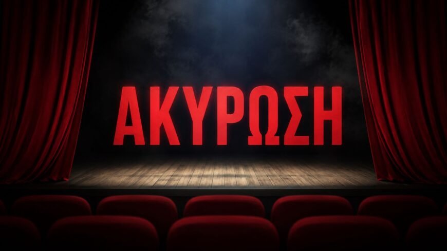Ακύρωση των προγραμματισμένων θεατρικών παραστάσεων στο Θέατρο Άλσους Αγίου Γεωργίου